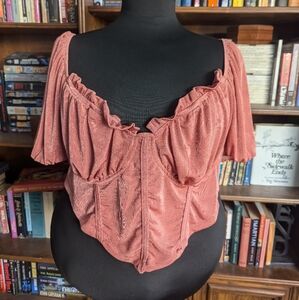 Shein pink renn faire top 2x
